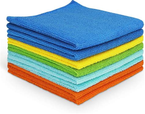 ) HOMERHYME Microfiber Cleaning Cloths, 100 Pack Cleaning Rags Towels Bulk Absorbent Lint-Free Washcloths, All-Purpose Cloth Wipes for Car, Shop, Office. . Microfiber cloth amazon
